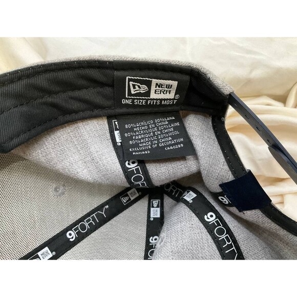 New Era 9Forty Atlanta Braves Hat MLB Baseball Cap Gray Adjustable A-Frame OSFM - Picture 4 of 7